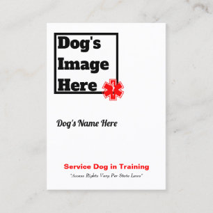 Service Dog in Training Trading Card Visitekaartje