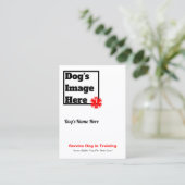 Service Dog in Training Trading Card Visitekaartje (Staand voorkant)
