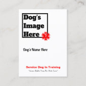 Service Dog in Training Trading Card Visitekaartje (Voorkant)