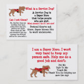 Service Dog Information voor kinderen Contactkaartje (Voorkant / Achterkant)