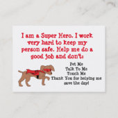 Service Dog Information voor kinderen Contactkaartje (Achterkant)