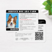 Service Dog Kaart Foto ID Badge Etiquette ADA (Bureau)