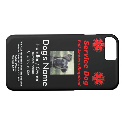Service Dog Label Case-Mate iPhone Case (Achterkant (Horizontaal))