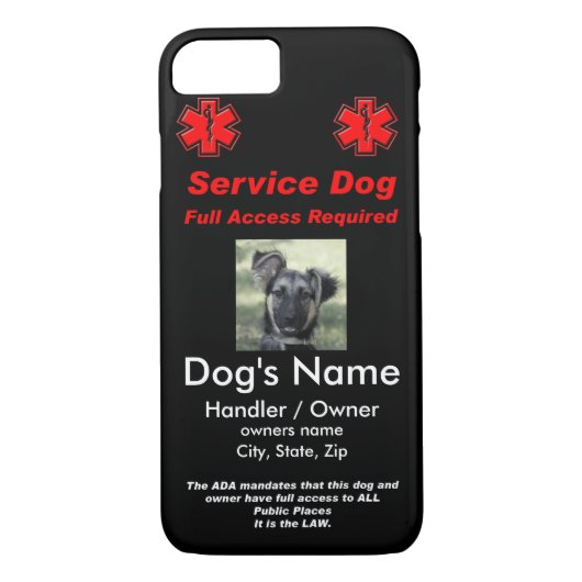 Service Dog Label Case-Mate iPhone Case (Achterkant)