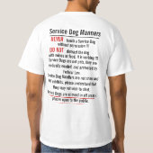 Service Dog Manners voor en achter T-shirt (Achterkant)