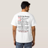 Service Dog Manners voor en achter T-shirt (Achterkant volledig)
