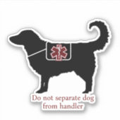 Service Dog Medical: geen aparte Sticker (Voorkant)