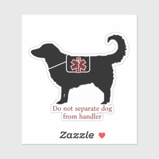 Service Dog Medical: geen aparte Sticker (Vel)