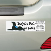 Service Dog on Board Bumpersticker (Op auto)