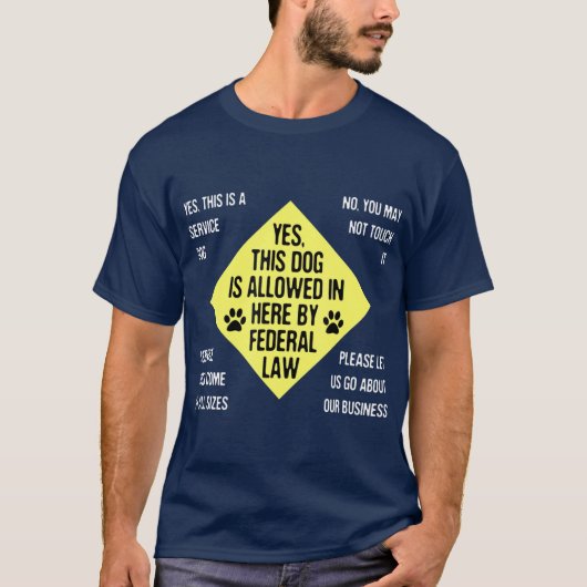 Service Dog Owner Law Cute Service Animal Owner T-shirt (Voorkant)