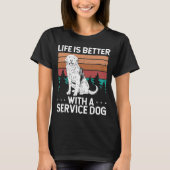 Service Dog Patch Emotional Support Animal voor ho T-shirt (Voorkant)