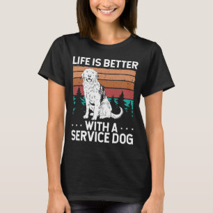 Service Dog Patch Emotional Support Animal voor ho T-shirt