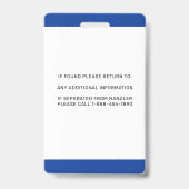 Service Dog Personalized Photo ID Autism Support Badge (Achterkant)