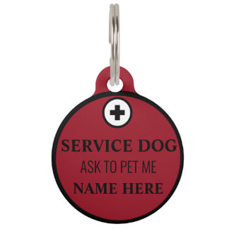SERVICE DOG PET TAG HUISDIERPENNING
