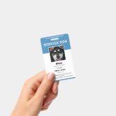 Service Dog Photo Blue Badge (Handheld)