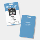 Service Dog Photo Blue Badge (Voor- en achterkant)