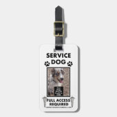 Service Dog Photo-id Bagagelabel (Voorkant verticaal)
