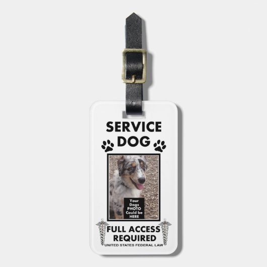 Service Dog Photo-id Bagagelabel (Voorkant verticaal)