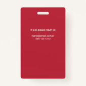 Service Dog Photo Red Badge (Achterkant)