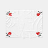 Service Dog Place Mat Fleece Deken (Voorkant (Horizontaal))