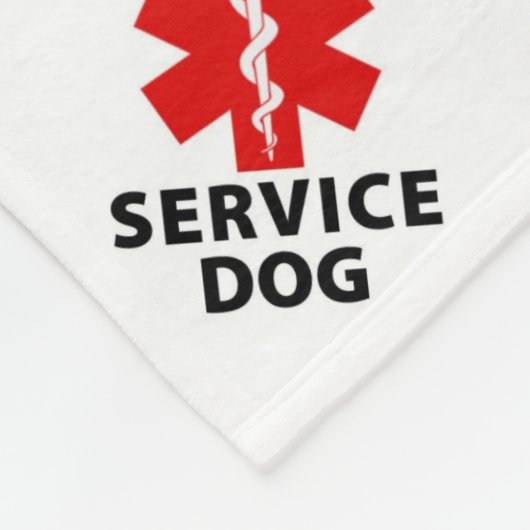 Service Dog Place Mat Fleece Deken (Hoek)