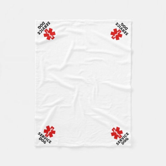 Service Dog Place Mat Fleece Deken (Voorkant)