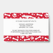 Service Dog Red Paw Drukt Aangepaste foto-ID Badge (Back)