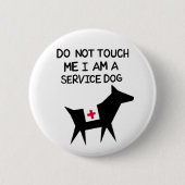 Service Dog Ronde Button 5,7 Cm (Voorkant)