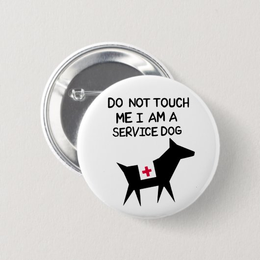 Service Dog Ronde Button 5,7 Cm (Voorkant /achterkant)