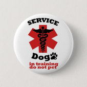 Service Dog Ronde Button 5,7 Cm (Voorkant)