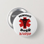 Service Dog Ronde Button 5,7 Cm (Voorkant /achterkant)