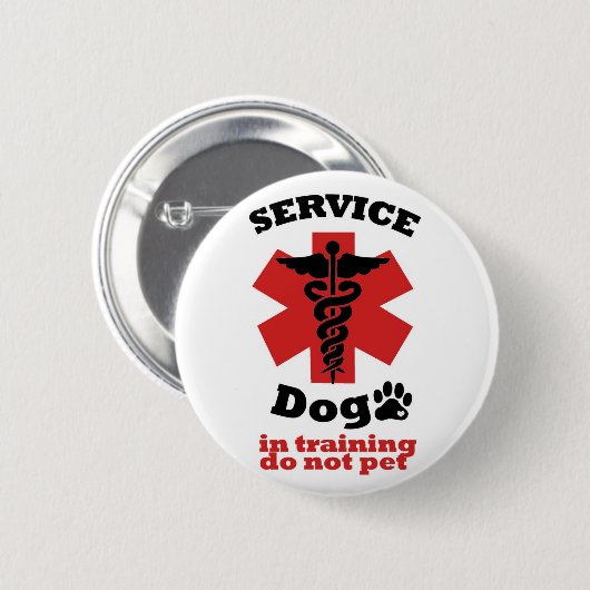 Service Dog Ronde Button 5,7 Cm (Voorkant /achterkant)