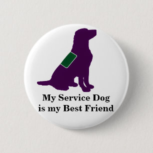Service Dog Ronde Button 5,7 Cm