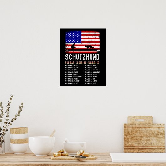 Service Dog Schutzhund German Training Commons Poster (Keuken)