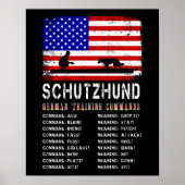 Service Dog Schutzhund German Training Commons Poster (Voorkant)