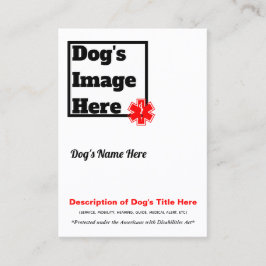 Service Dog Trading-kaart Visitekaartje