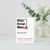Service Dog Trading-kaart Visitekaartje (Staand voorkant)