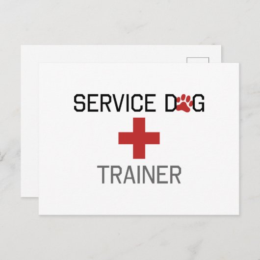 Service Dog Trainer Briefkaart (Voorkant / Achterkant)