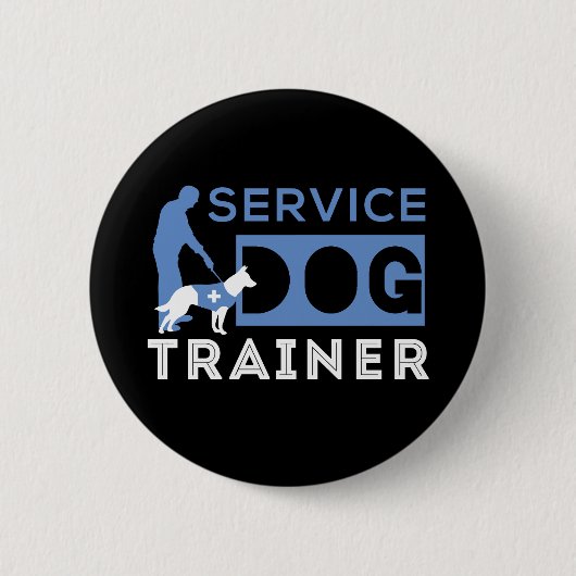Service Dog Trainer Ronde Button 5,7 Cm (Voorkant)