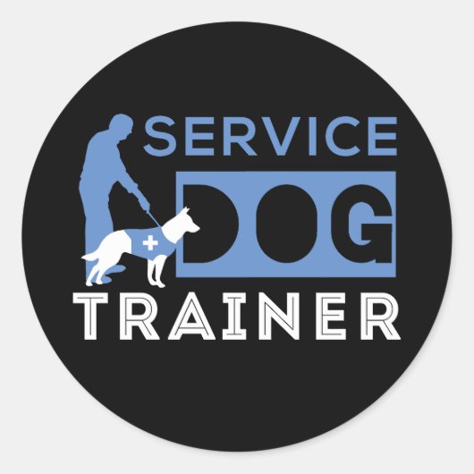 Service Dog Trainer Ronde Sticker (Voorkant)