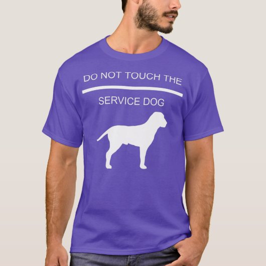 Service Dog Training Raak de service niet aan T-shirt (Voorkant)
