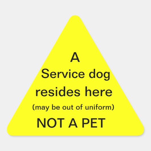 Service dog verblijft hier sticker (Voorkant)