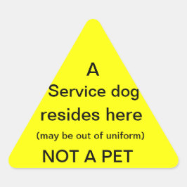 Service dog verblijft hier sticker
