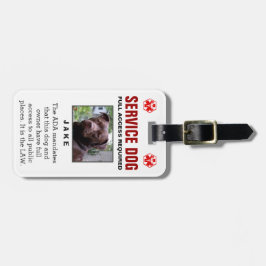 Service Dog - volledige toegang vereist badge Bagagelabel