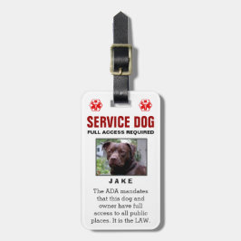 Service Dog - volledige toegang vereist badge Bagagelabel