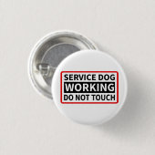 Service Dog werkt. Druk niet op Ronde Button 3,2 Cm (Voorkant /achterkant)