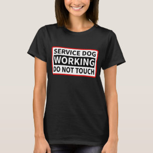 Service Dog werkt. Druk niet op T-shirt