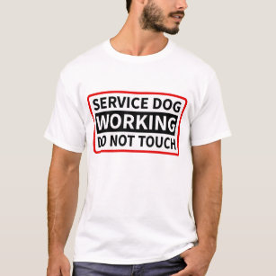 Service Dog werkt. Druk niet op T-shirt