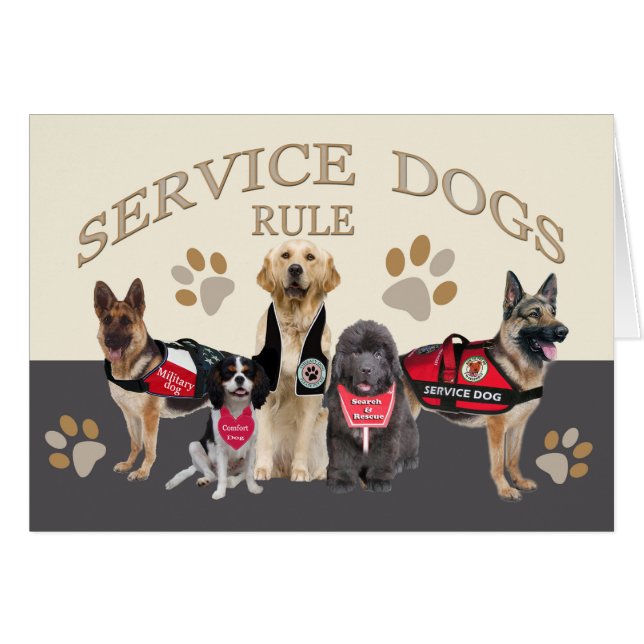 Service Dogs Rule Merchandise en Apparel (Voorkant Horizontaal)
