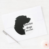 Service Dogs Welkom Ronde Sticker (Envelop)